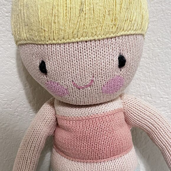 Cuddle + Kind Skye the Mermaid Plush Knit Handmade Doll 20" - Picture 6 of 16